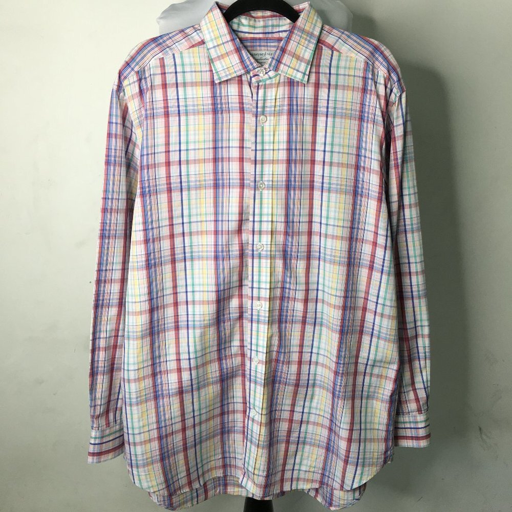 Vineyard Vines Collection Men's Baron Shirt Plaid Multicolor Size Large